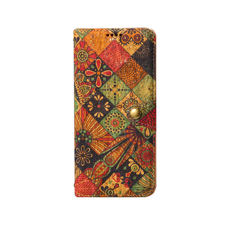 Vintage Floral seasons Leather Wallet Case – Boho Chic Protection for iPhone Case