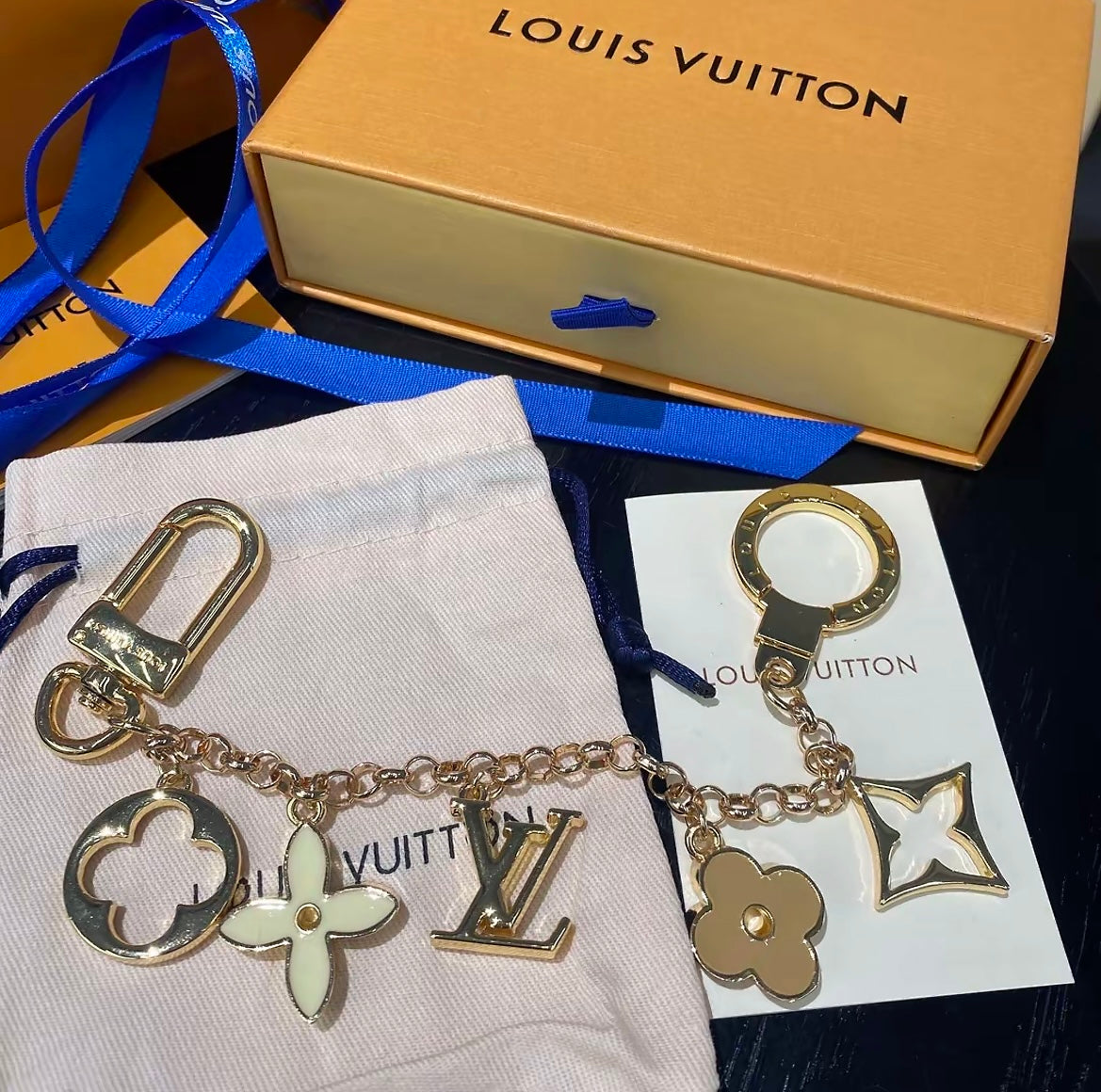 Luxury-Inspired Keychain Charm
