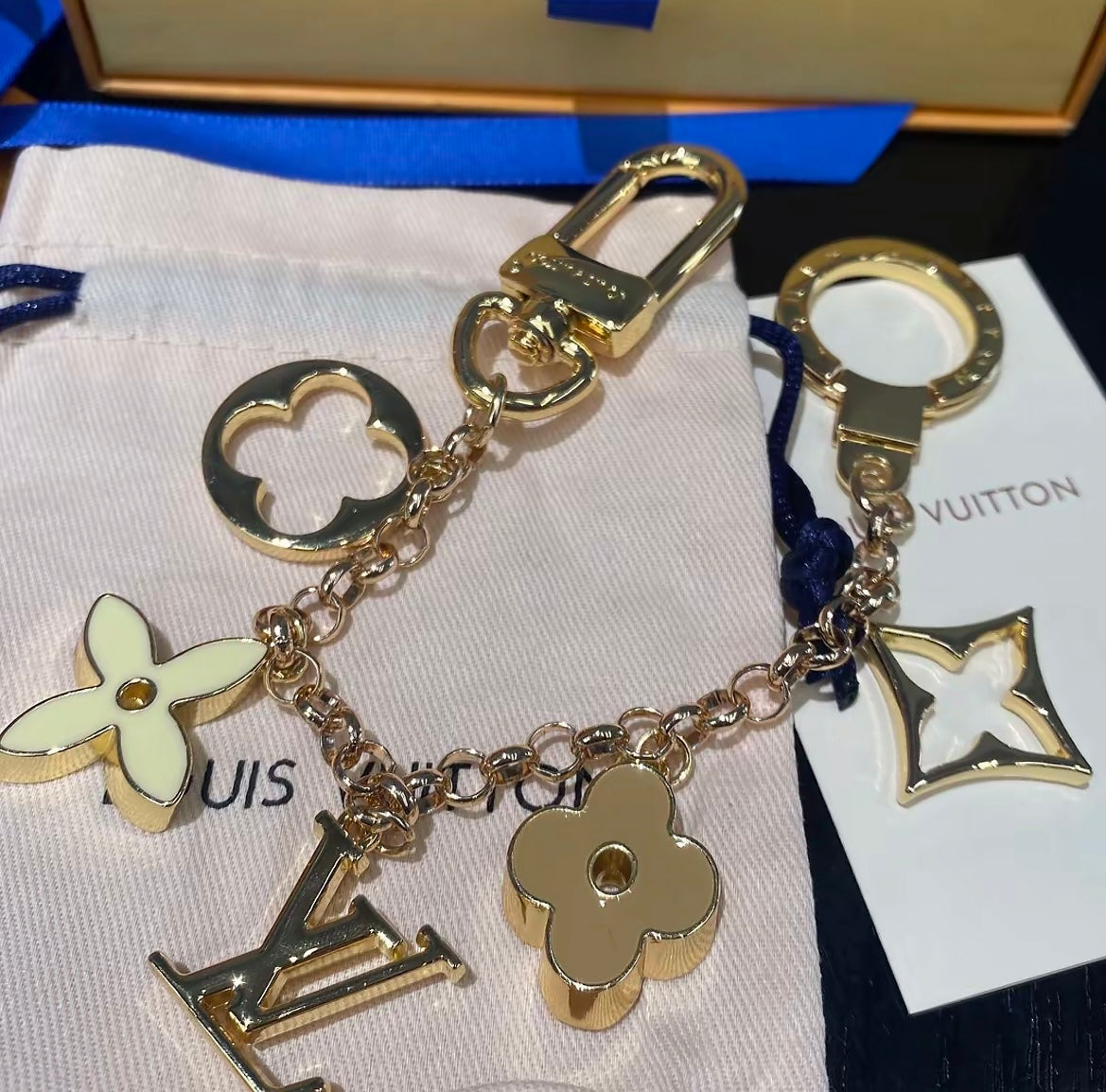 Luxury-Inspired Keychain Charm