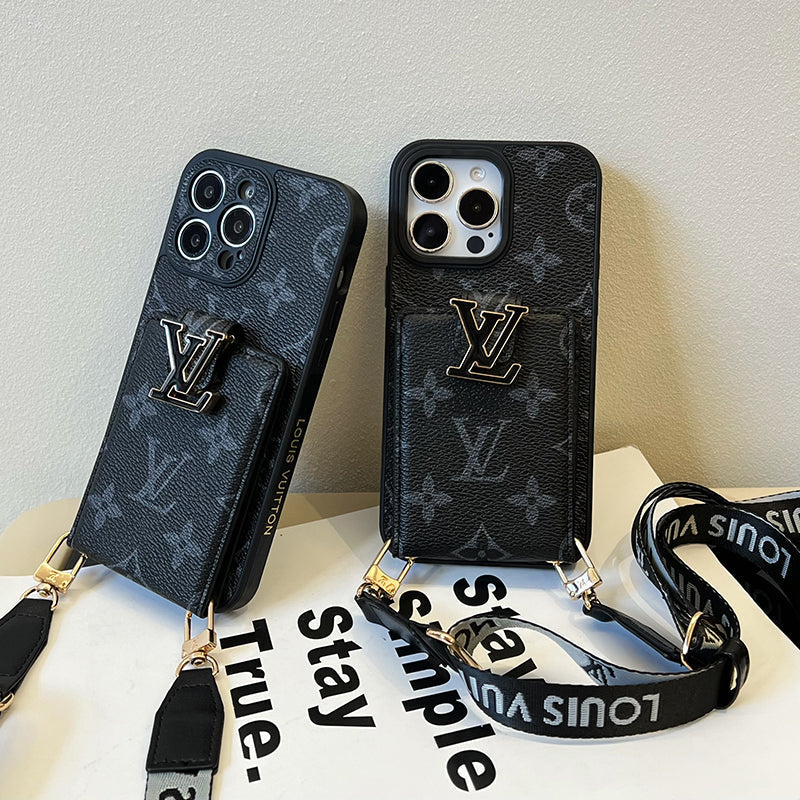 Lou Card Bag Chain Black iPhone Case