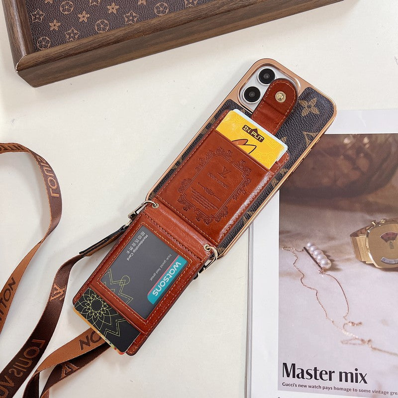 Lou Gold Cover Crossbody iPhone Case