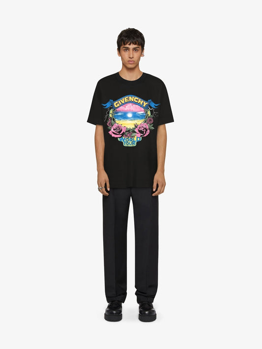 Rose Flower Print T Shirt