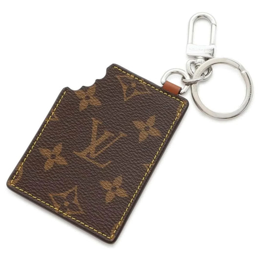 Chocolate Candy Bar L- Purse Charm Leather Keychain Wristlet