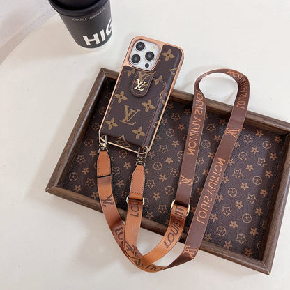 Lou Gold Cover Crossbody iPhone Case