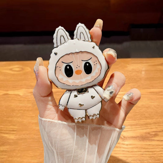Labubu Style Rotating Mirror Phone Stand – Cute, Functional, and Portable