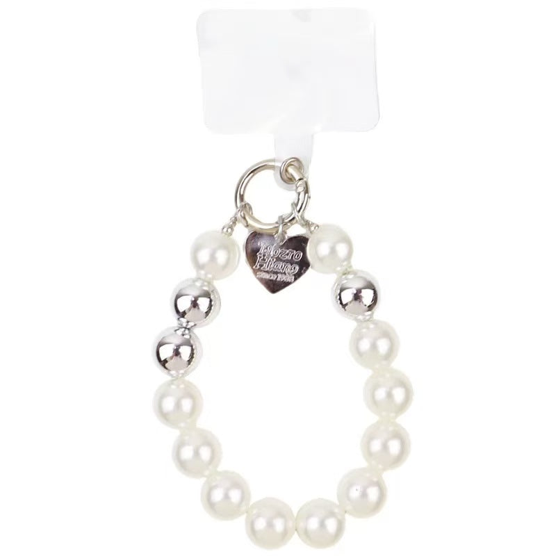 Black Beaded Bracelet Phone Strap – Stylish & Functional