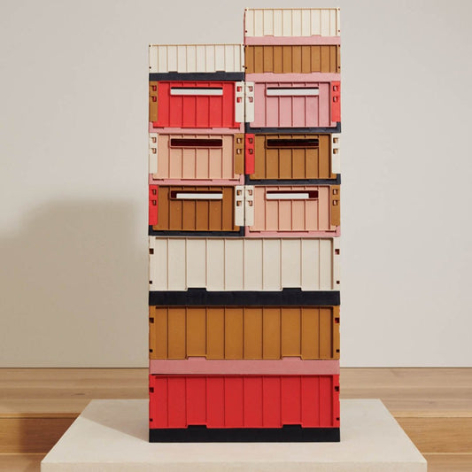 Caisse de Rangement Pliable Taille L - Framboise Multi Mix